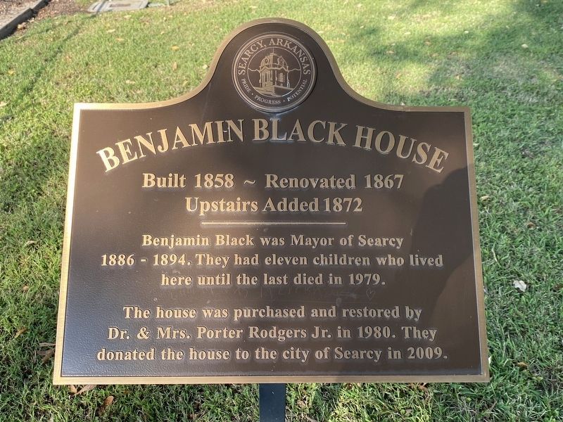 Benjamin Black House Marker image. Click for full size.