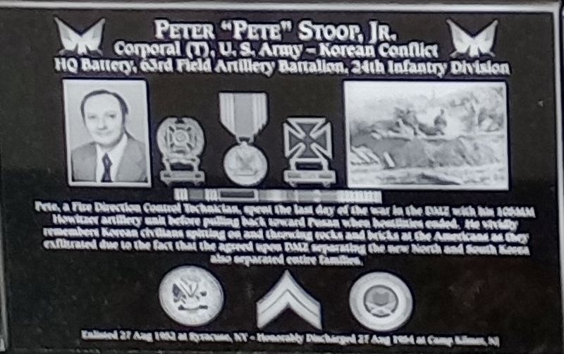 Peter "Pete" Stoop, Jr. Marker image. Click for full size.