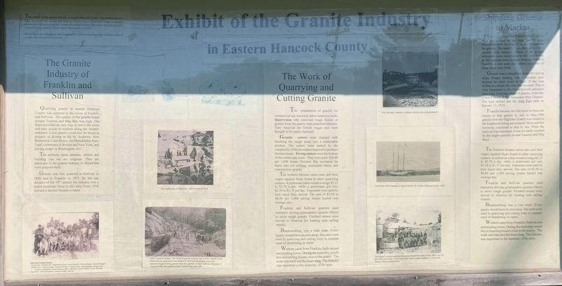 Exhibit of the Granite Industry Marker image. Click for full size.