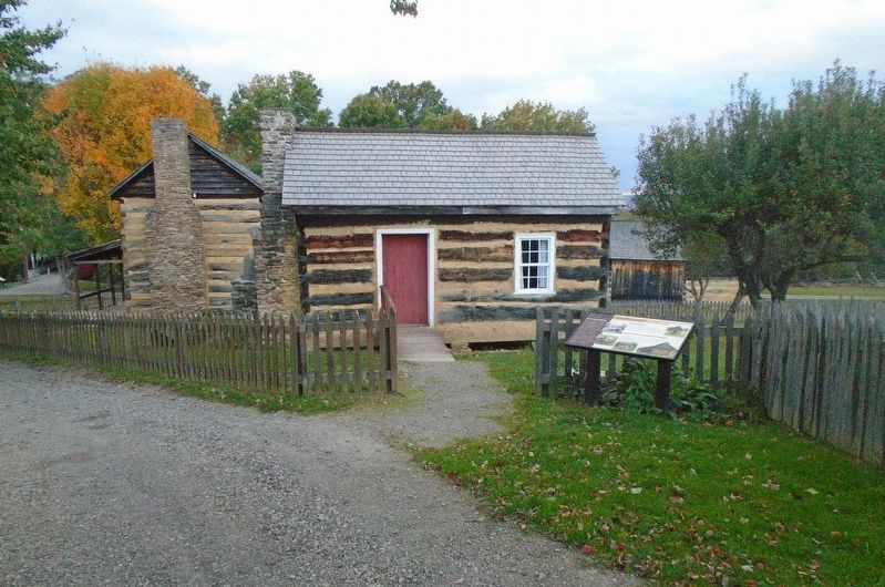 c.1830s Log Farmstead and Marker image. Click for full size.