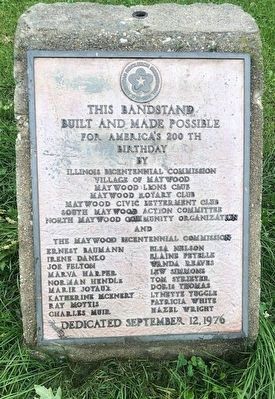 Bicentennial Bandstand Marker image. Click for full size.