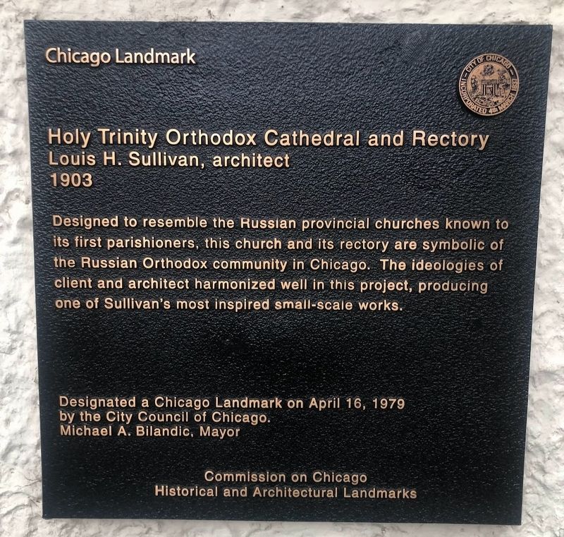 Holy Trinity Orthodox Cathedral and Rectory Marker image. Click for full size.