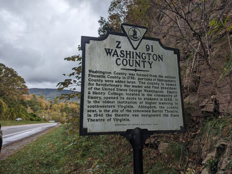 Washington County side of marker. Click for full size. Washington County side of marker image. Click for full size.