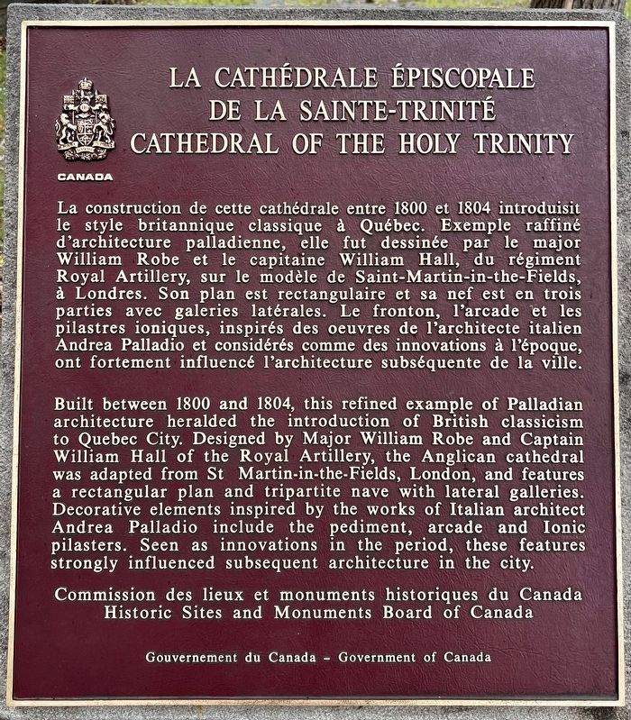 La Cath�drale �piscopale de la Sainte-Trinit�/ Cathedral of the Holy Trinity Marker image. Click for full size.