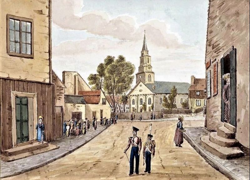 A view of Cathedral of the Holy Trinity, 1830 image. Click for full size.