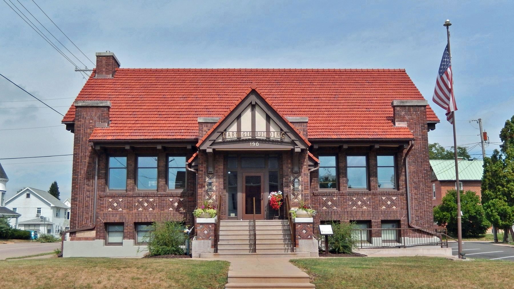 Platteville Carnegie Library (<i>front/south elevation</i>) image. Click for full size.