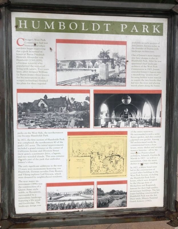 Humboldt Park Marker. Click for full size. Humboldt Park Marker image. Click for full size.