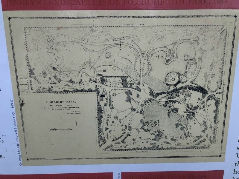 Humboldt Park Marker: Jenney's map. Click for full size. Humboldt Park Marker: Jenney's map image. Click for full size.