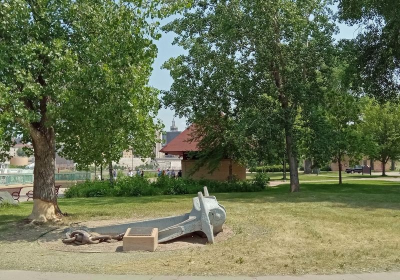 USS Saint Paul (CA-73) Anchor Marker in Harriet Island Regional Park. Click for full size. USS Saint Paul (CA-73) Anchor Marker in Harriet Island Regional Park image. Click for full size.