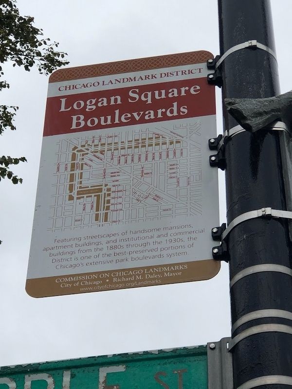 Logan Square Boulevards Marker image. Click for full size.