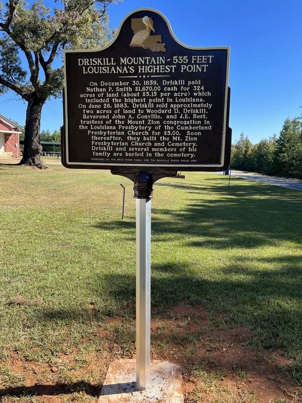 Driskill Mountain - 535 Feet Marker. Click for full size. Driskill Mountain - 535 Feet Marker image. Click for full size.