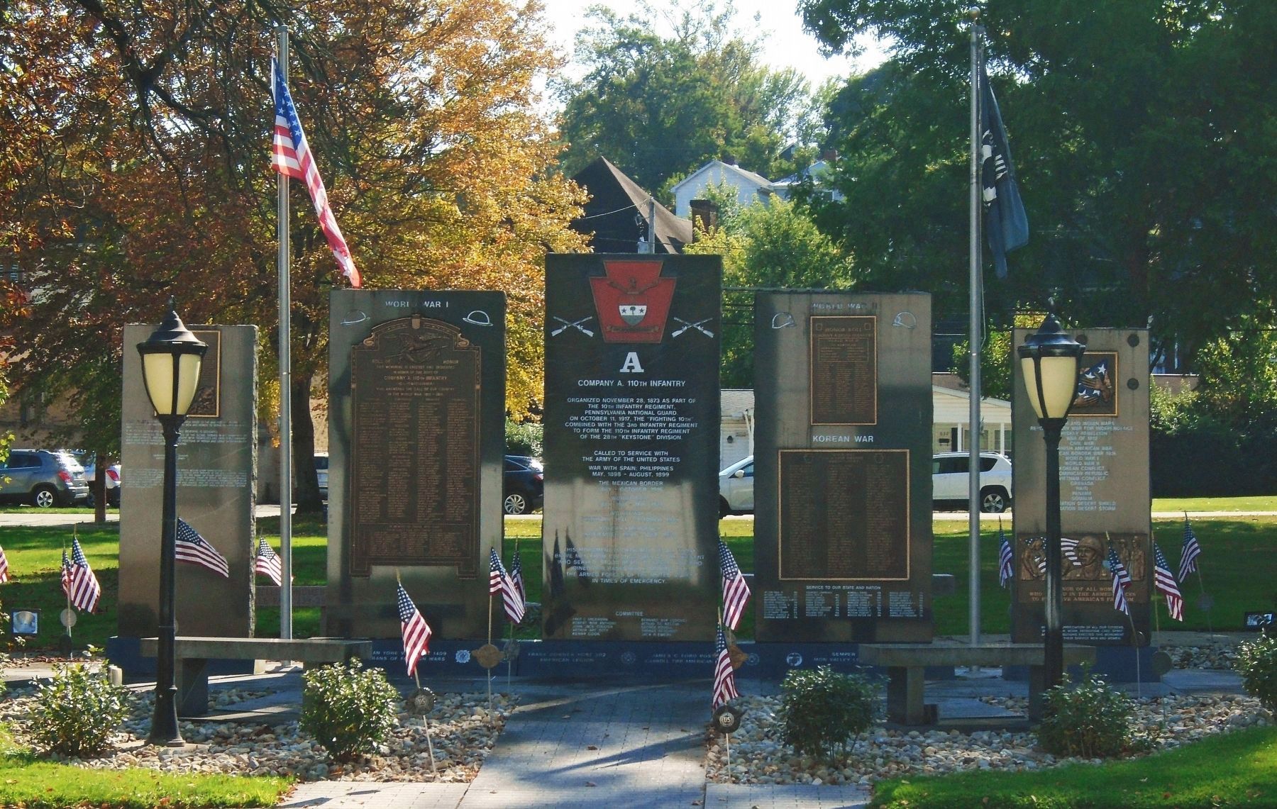 Company A, 110th Infantry Honor Roll Marker. Click for full size. Company A, 110th Infantry Honor Roll Marker image. Click for full size.