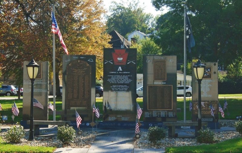 Veterans and Co A, 110th Infantry Regiment Memorial image. Click for full size.