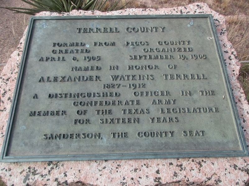 Terrell County Marker image. Click for full size.