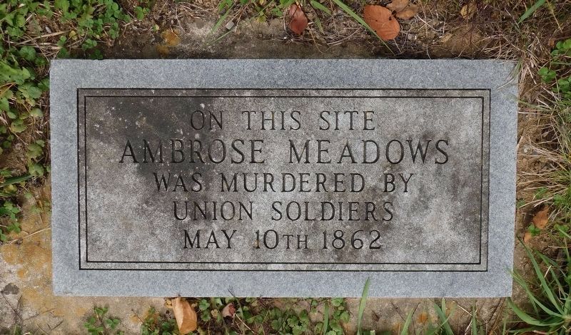 Murder of Ambrose Meadows Marker image. Click for full size.
