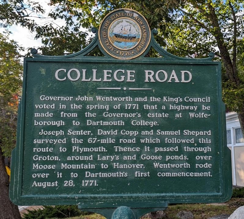 College Road Marker image. Click for full size.