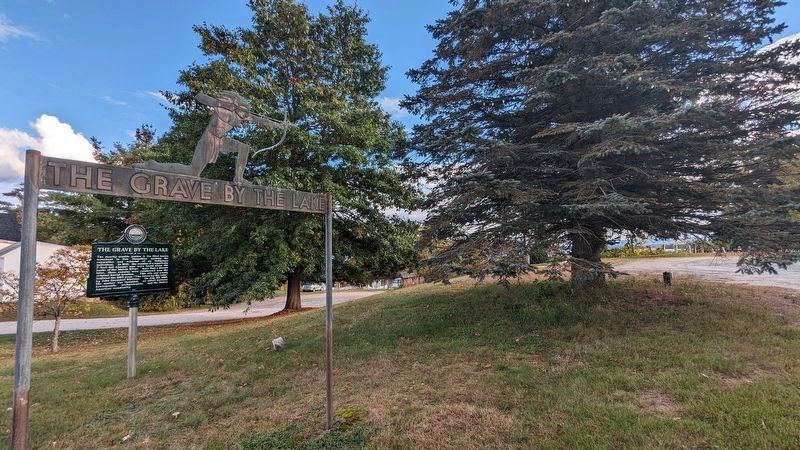 The Grave By The Lake Marker and sign. Click for full size. The Grave By The Lake Marker and sign image. Click for full size.