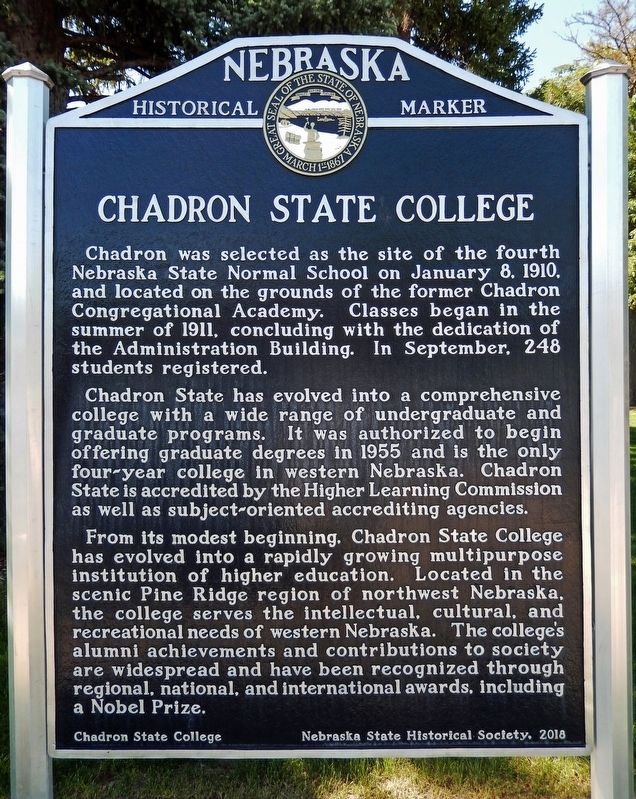 Chadron State College Marker image. Click for full size.
