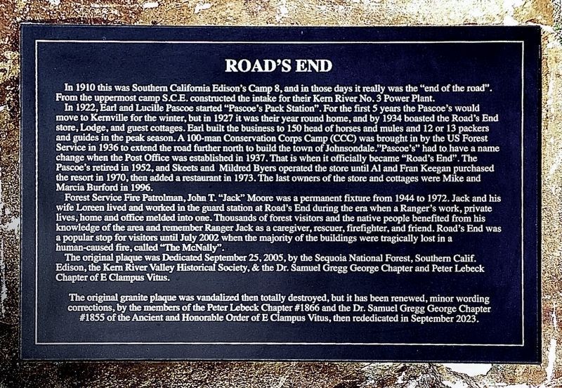 Roads End Marker image. Click for full size.