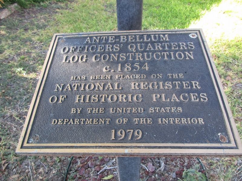 Officers Quarters 2-3 and 4 National Register of Historic Places plaque image. Click for full size.