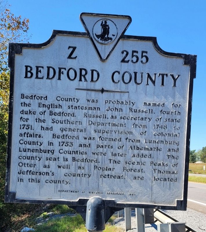Bedford County / Campbell County Marker image. Click for full size.