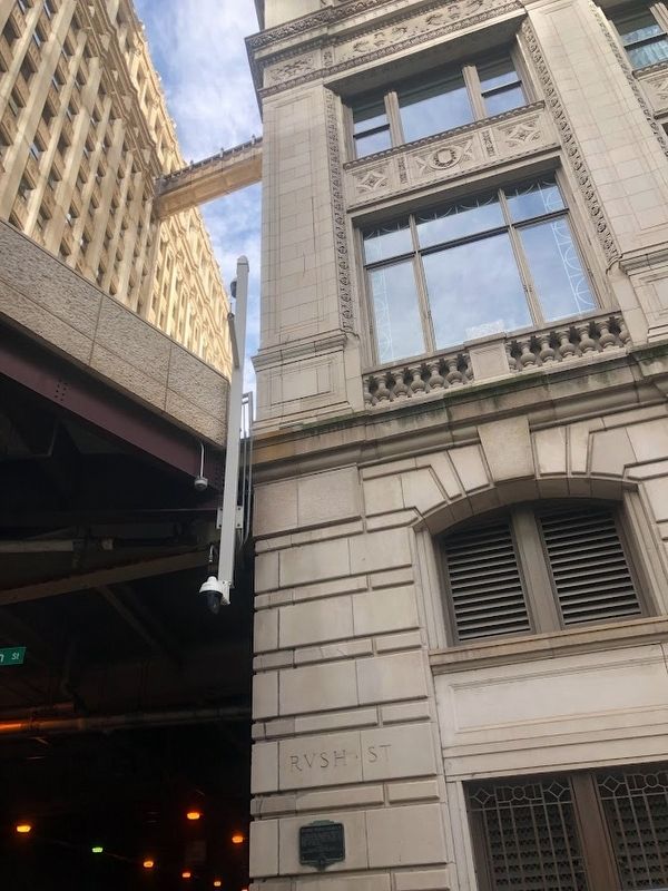 First Wheat Cargo Marker and the Wrigley Building image. Click for full size.