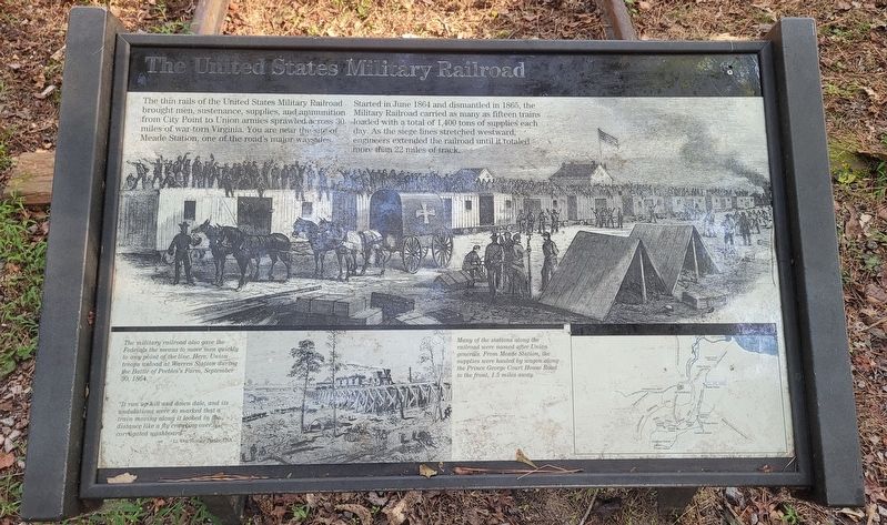 The United States Military Railroad Marker image. Click for full size.