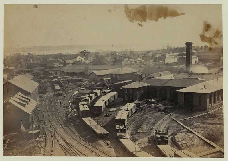 Orange & Alexandria Railroad rail yard in Alexandria, Virginia image. Click for full size.