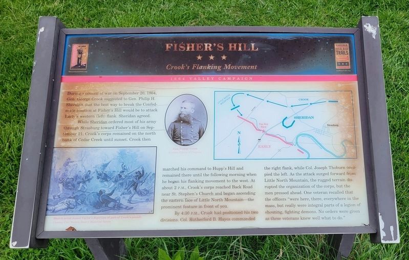 Fishers Hill Marker image. Click for full size.