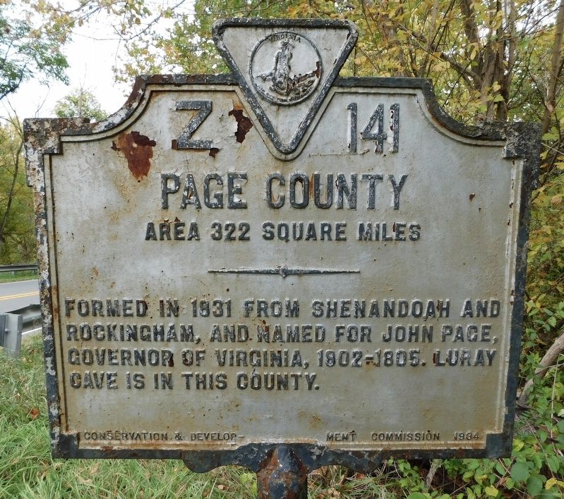 Page County Face of Marker image. Click for full size.