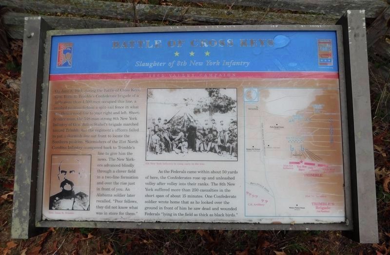 Battle of Cross Keys Marker. Click for full size. Battle of Cross Keys Marker image. Click for full size.