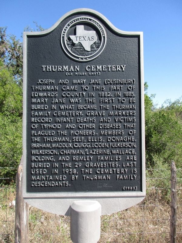 Thurman Cemetery Marker image. Click for full size.