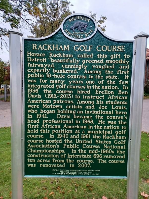 Rackham Golf Course Marker, Side Two image. Click for full size.