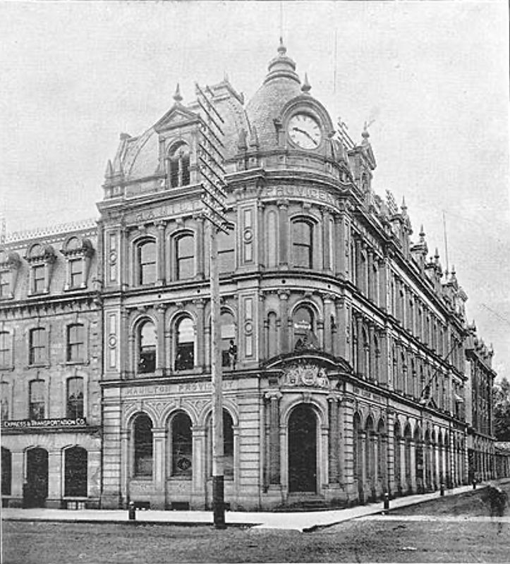 The Hamilton Provident and Loan building, King and Hughson Street image. Click for full size.