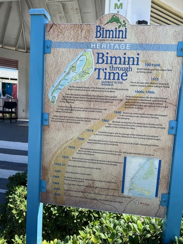 Bimini through Time Gateway to the Bahamas Marker image. Click for full size.