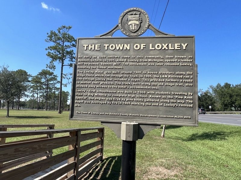 The Town of Loxley Marker image. Click for full size.
