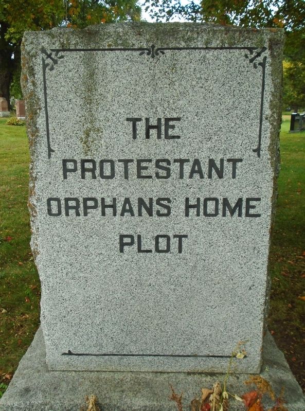 The Protestant Orphans Home Plot Marker. Click for full size. The Protestant Orphans Home Plot Marker image. Click for full size.