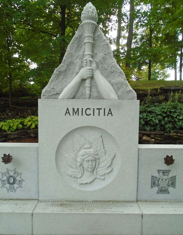 Amicitia France-Canada Monument Detail image. Click for full size.