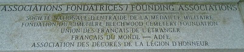 Amicitia France-Canada Monument Founding Associations image. Click for full size.