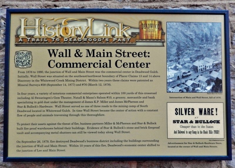 Wall & Main Street: Commercial Center Marker image. Click for full size.