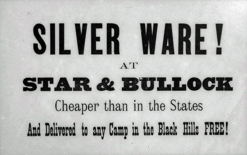 Marker detail: Advertisement for Star & Bullock Hardware Store image. Click for full size.