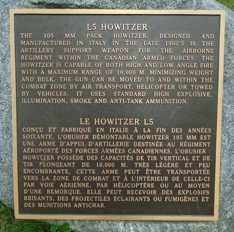 Le Howitzer L5 Howitzer Marker image. Click for full size.