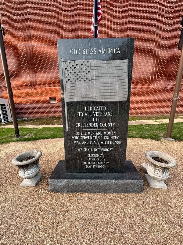 Crittenden County Veterans Memorial. Click for full size. Crittenden County Veterans Memorial image. Click for full size.