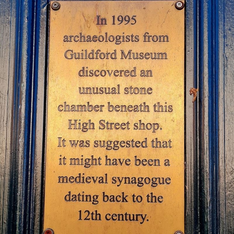 Medieval Synagogue Marker image. Click for full size.
