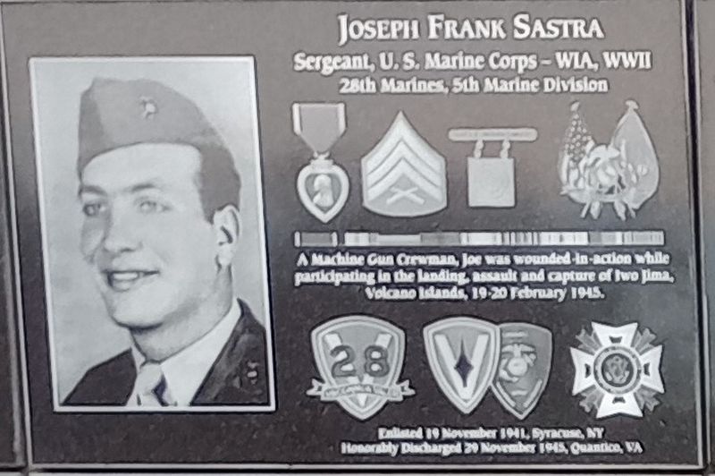 Joseph Frank Sastra Marker image. Click for full size.
