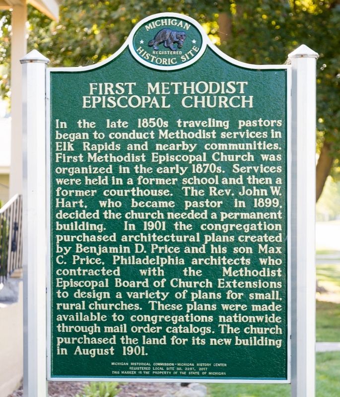 First Methodist Episcopal Church Marker, Side One image. Click for full size.