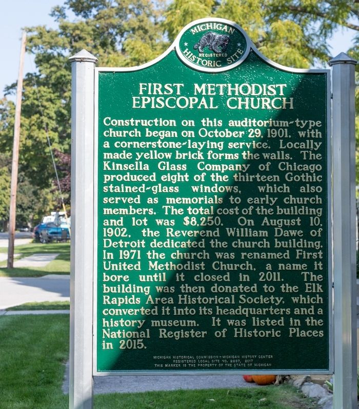 First Methodist Episcopal Church Marker, Side Two image. Click for full size.