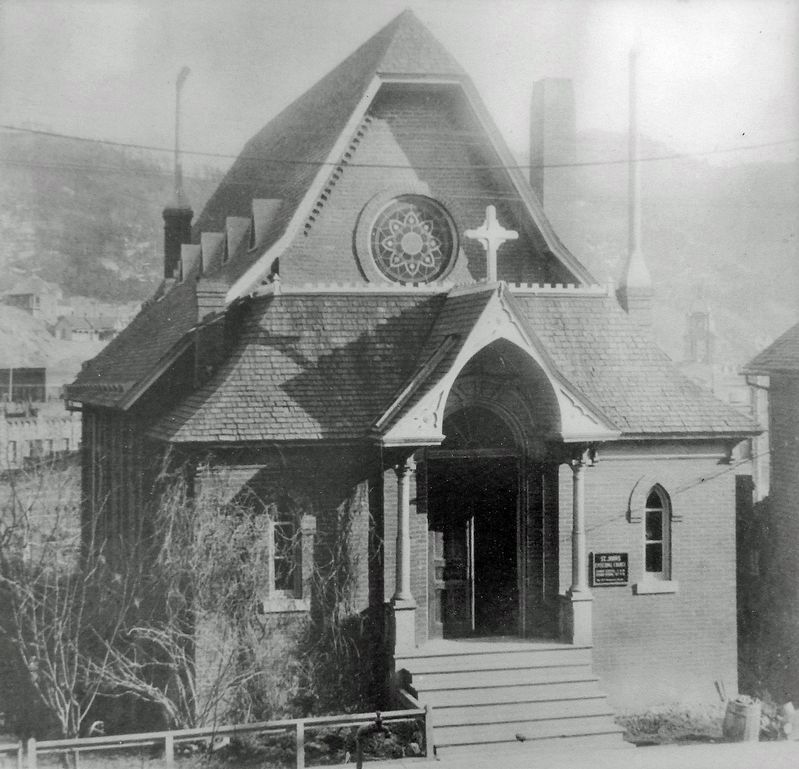 Marker detail: St. John's Episcopal Church, circa 1906 image. Click for full size.