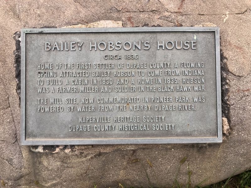 Bailey Hobsons House Marker image. Click for full size.