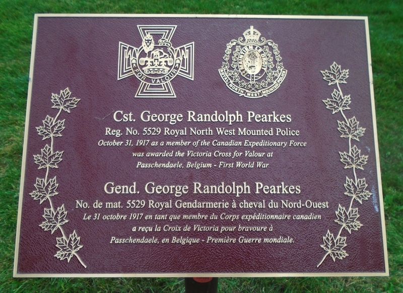 Cst./Gend. George Randolph Pearkes Marker image. Click for full size.